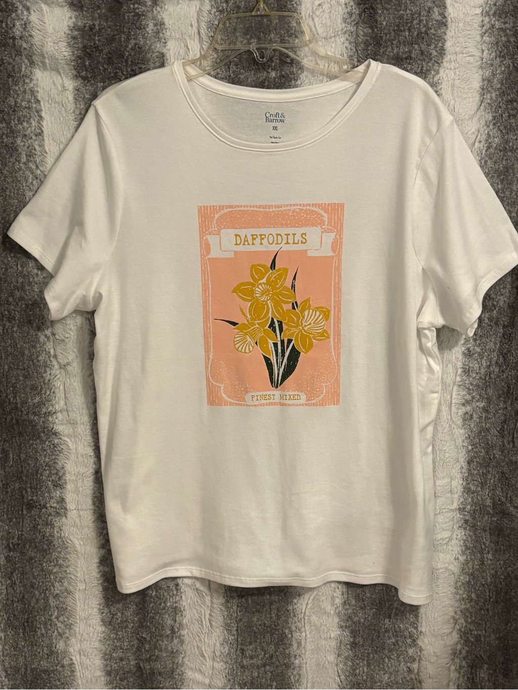 Croft & Barrow Daffodils Graphic Tee Size Xxl (20)